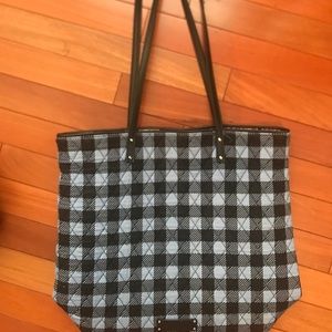 Vera Bradley black and blue tote bag